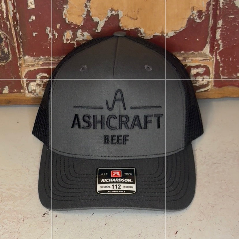 Hat - Men's Cap w/Square Logo; Dark Grey/Black Back